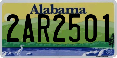 AL license plate 2AR2501