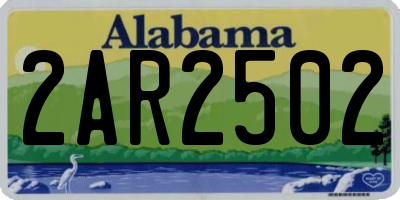 AL license plate 2AR2502