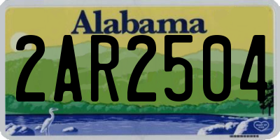 AL license plate 2AR2504