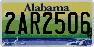 AL license plate 2AR2506