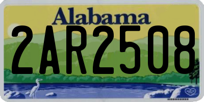 AL license plate 2AR2508