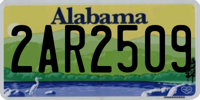 AL license plate 2AR2509