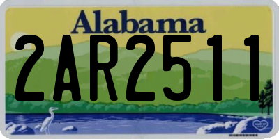 AL license plate 2AR2511