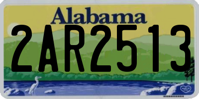 AL license plate 2AR2513
