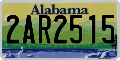 AL license plate 2AR2515