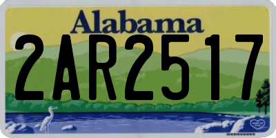 AL license plate 2AR2517