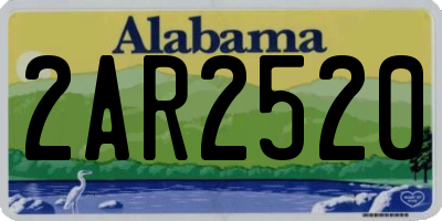 AL license plate 2AR2520