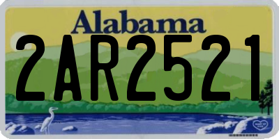 AL license plate 2AR2521