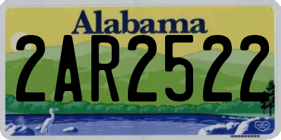 AL license plate 2AR2522