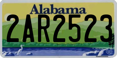 AL license plate 2AR2523