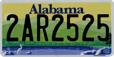 AL license plate 2AR2525