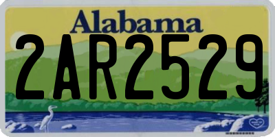 AL license plate 2AR2529