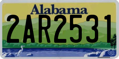 AL license plate 2AR2531