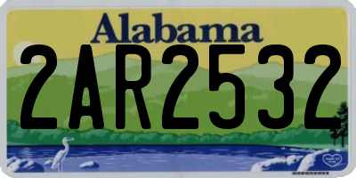 AL license plate 2AR2532