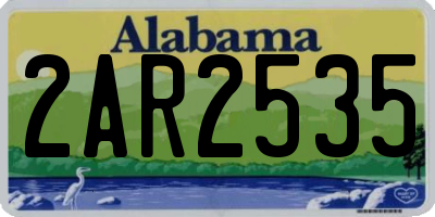 AL license plate 2AR2535