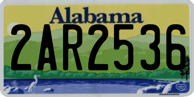 AL license plate 2AR2536