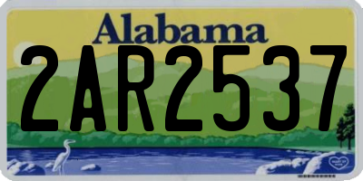 AL license plate 2AR2537