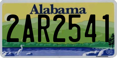 AL license plate 2AR2541