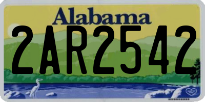 AL license plate 2AR2542