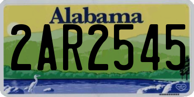 AL license plate 2AR2545