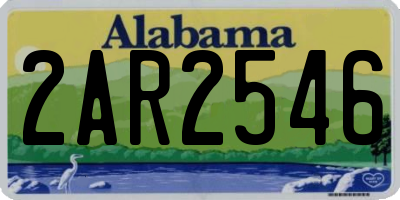 AL license plate 2AR2546