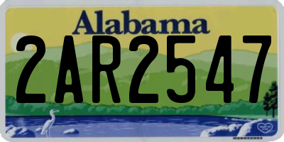 AL license plate 2AR2547