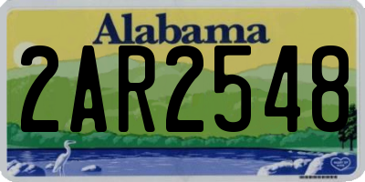 AL license plate 2AR2548