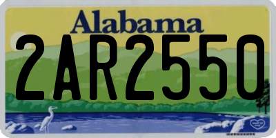 AL license plate 2AR2550