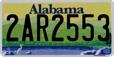 AL license plate 2AR2553