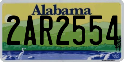 AL license plate 2AR2554
