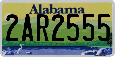 AL license plate 2AR2555