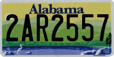 AL license plate 2AR2557