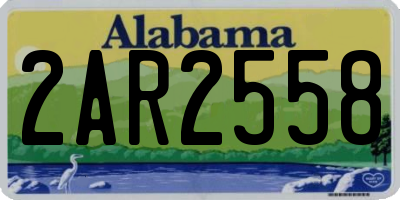 AL license plate 2AR2558