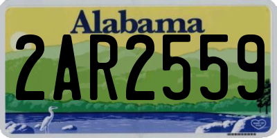 AL license plate 2AR2559