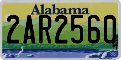 AL license plate 2AR2560