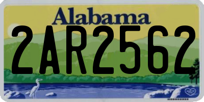 AL license plate 2AR2562