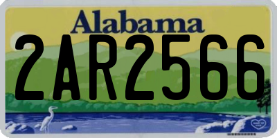 AL license plate 2AR2566