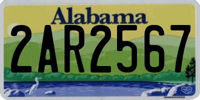 AL license plate 2AR2567