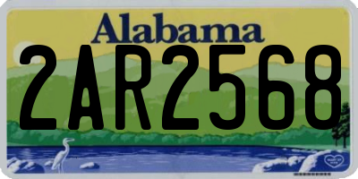 AL license plate 2AR2568