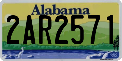 AL license plate 2AR2571