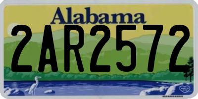 AL license plate 2AR2572
