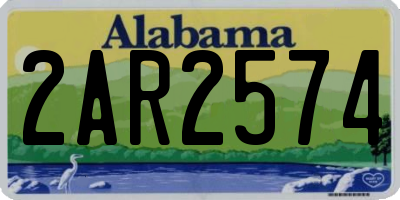 AL license plate 2AR2574