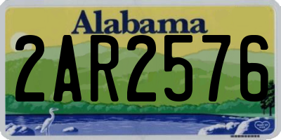 AL license plate 2AR2576