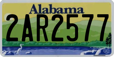 AL license plate 2AR2577