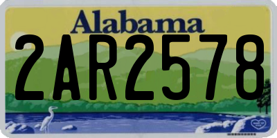 AL license plate 2AR2578