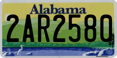 AL license plate 2AR2580