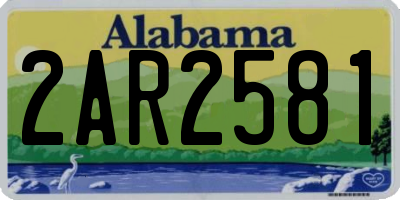 AL license plate 2AR2581