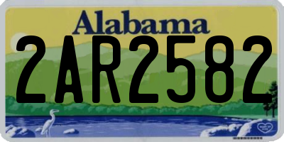 AL license plate 2AR2582