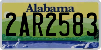 AL license plate 2AR2583