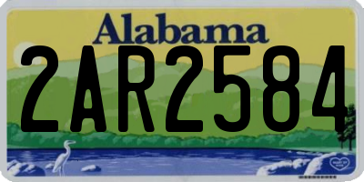 AL license plate 2AR2584